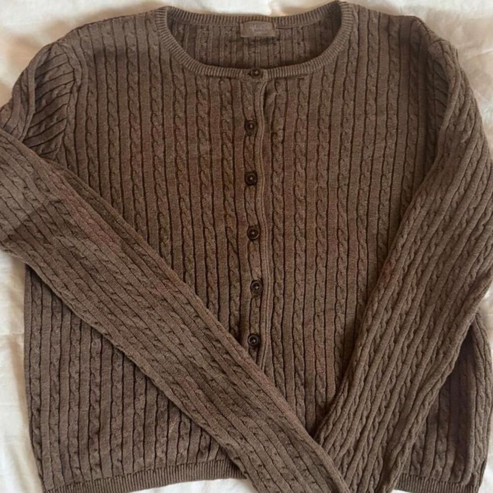 Brandy-melville Women's Brown Cardigan